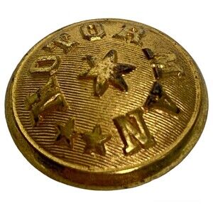 Vintage Motorman  Railroad way Uniform Coat Button GoldtoneMarked Extra Quality